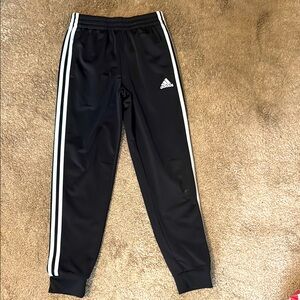 Adidas Black and White Sweatpants with Iconic Stripes